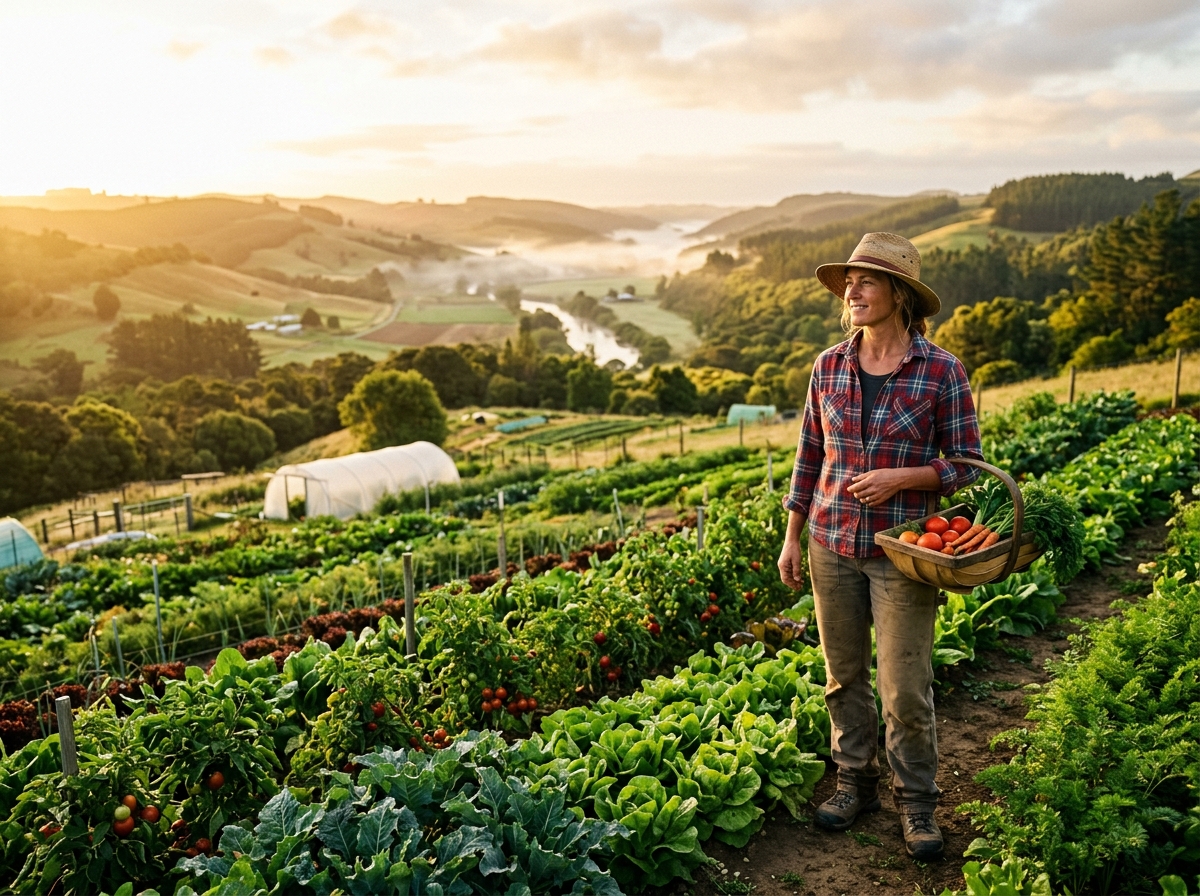 Organic Farmer in Farm